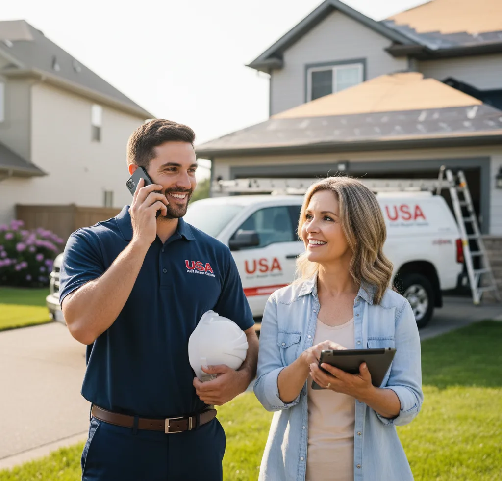 USA Roof Repair Experts customer support in Renville